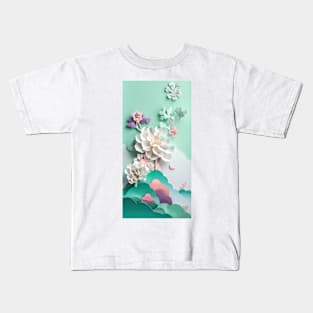 Ethereal Paper Flowers Kids T-Shirt